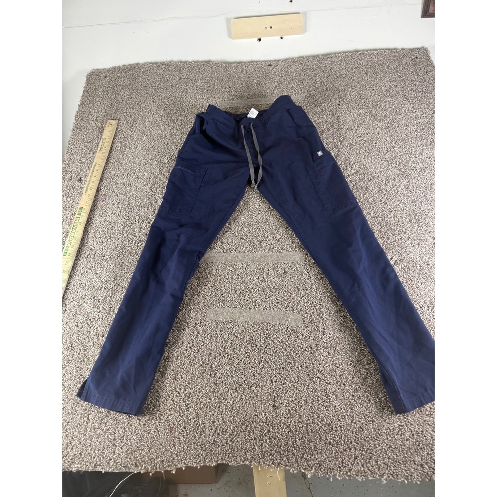 FIGS Technical Collection Navy Blue Scrub Pants‎ Womens XS Cargo Straight Leg